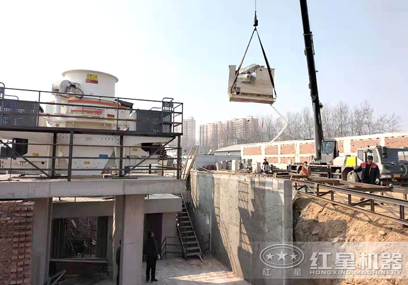 砂石生产线安装现场 砂石生产线安装现场