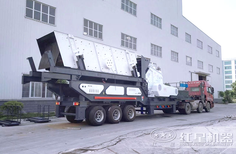 轮胎移动破碎机+反击破 轮胎移动破碎机+反击破