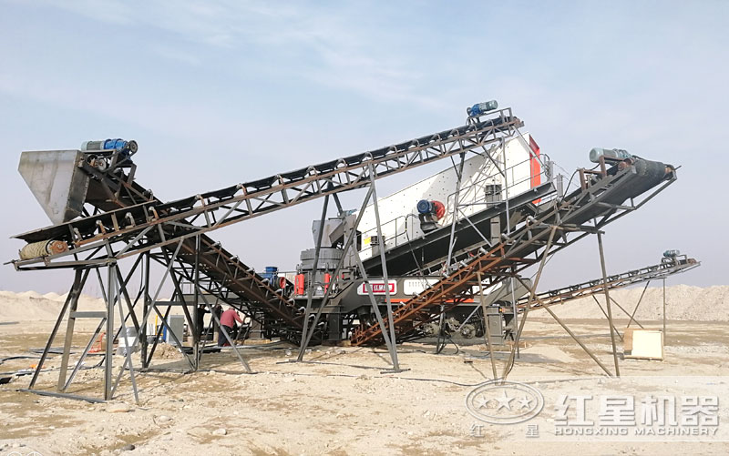 移动石头打沙机单机作业就是一条线 移动石头打沙机单机作业就是一条线