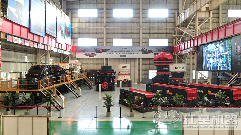 易彩堂机器砂石生产线设备车间一角 易彩堂机器砂石生产线设备车间一角