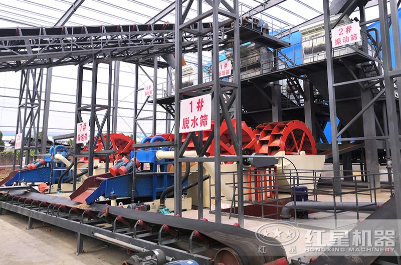 时产量800吨制砂洗砂生产线配置多台轮斗洗砂机 时产量800吨制砂洗砂生产线配置多台轮斗洗砂机