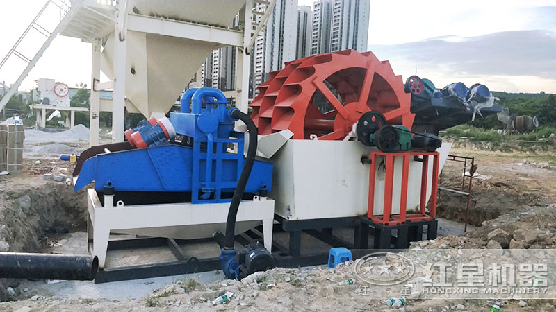 大型洗砂机搭配细沙回收一体机作业 大型洗砂机搭配细沙回收一体机作业