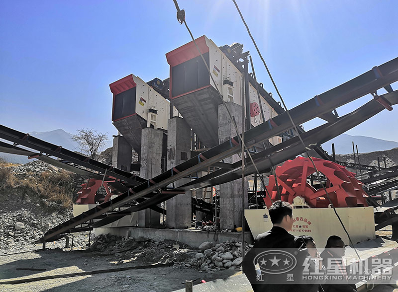 易彩堂机器客户水洗石子现场,售后全程跟进 易彩堂机器客户水洗石子现场,售后全程跟进