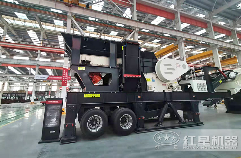 轮胎移动建筑垃圾一体化粉碎机 轮胎移动建筑垃圾一体化粉碎机