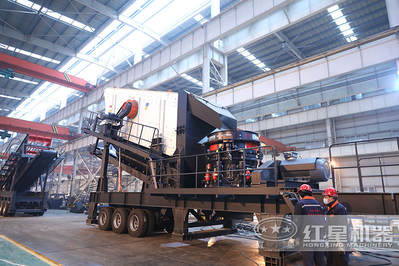 轮胎移动破碎机+圆锥破碎机 轮胎移动破碎机+圆锥破碎机