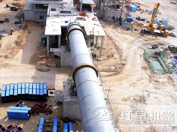 干法水泥回转窑鸟瞰图 干法水泥回转窑鸟瞰图