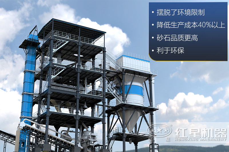 新型石灰石加工成砂石料系统——塔楼式 新型石灰石加工成砂石料系统——塔楼式