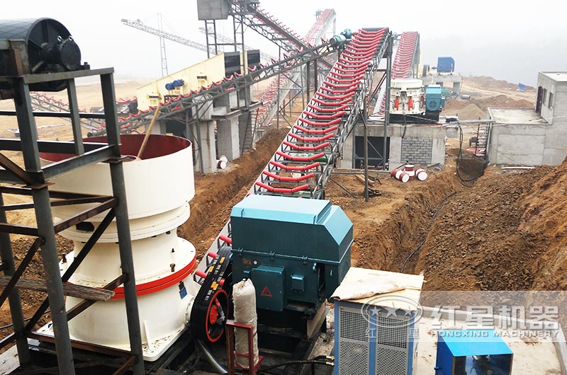 二级细碎部分主要以圆锥破为主 二级细碎部分主要以圆锥破为主